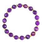 Pulseira de miçangas redondas facetadas de 8 mm, estilo sugalita, frisada de cristal Pulseira de miçangas redondas facetadas de 8 mm, estilo sugalita, frisada de cristal