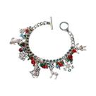 Pulseira De Natal Com Floco De Neve, Papai Noel, Boneco De Neve, Cervo, Árvore De Natal E Guirlanda,