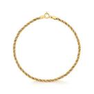Pulseira de ouro 18 k Cordão Tricolor 19Cm