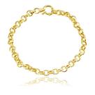 Pulseira de ouro 18 k Elo Portugues 19cm 4,60mm a 5,90mm Media