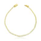 Pulseira de Ouro 18K 2mm Pulseira Piastrine Masculina Fecho Gaveta Banhada