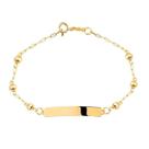 Pulseira de ouro 18k Chapinha Infantil