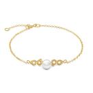 Pulseira de Ouro 18k com Pérola de Água Salgada e 12 Pontos de Diamantes Pulseira de Ouro 18k com Pérola de Água Salgada e 12 Pontos de Diamantes