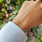 Pulseira de ouro 18k Elos Coffee 19Cm