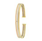 Pulseira De Ouro 18k Feminina Bracelete Tricolor