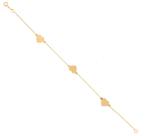 Pulseira De Ouro 18k Feminina Veneziana Coração