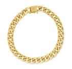 Pulseira de Ouro 18K Groumet 21cm 5,50mm a 8,5 mm ( media )
