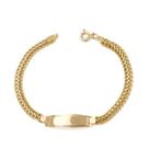 Pulseira de ouro 18k Lacraia chapinha Infantil