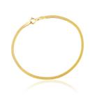Pulseira de ouro 18k Laminada (Fita) 19 cm