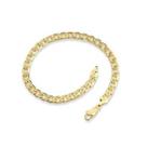 Pulseira de ouro 18k masculina rommanel fio groumet trabalhada 550791