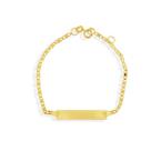 Pulseira de ouro 18k Piastrine chapinha Infantil