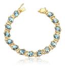 Pulseira De Ouro 18k Puro Pedras E Fecho Gaveta Pl02