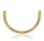 Pulseira de Ouro 18k Taparella Tricolor