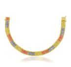 Pulseira de Ouro 18k Taparella Tricolor Escravas