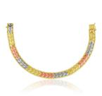 Pulseira de Ouro 18k Taparella Tricolor Setas