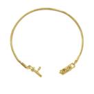 Pulseira de Ouro 24K Rabo de Rato 2mm Fecho Canhão Banhada