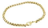 Pulseira De Ouro Masculino 3mm Dourado Gomos Não Descasca