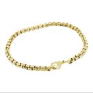 Pulseira De Ouro Masculino 3mm Dourado Gomos Não Descasca