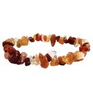 Pulseira De Pedra Energética Ágata Cornalina Em Cascalho