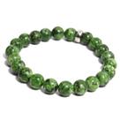 Pulseira De Pedra Natural Jade Verde Amizade Vibrações Paz