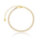 Pulseira de Pedras de Zircônias Semi Joia Banhado Ouro 18k