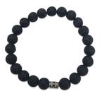 Pulseira de Pedras Naturais Pedra Vulcão