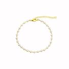 Pulseira de Pérola Banhada a Ouro 18k com Extensor Ajustável Pulseira de Pérola Banhada a Ouro 18k com Extensor Ajustável