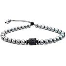 Pulseira De Pérola Prata Buda Preto Feminina Gafeno