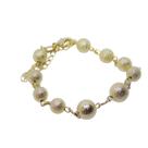 Pulseira De Perolas Bolas Jateada Fosca Luxuosa Pulseira De Perolas Bolas Jateada Fosca Luxuosa