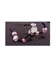 Pulseira de pérolas brancas e rosas ajustável. Pulseira de pérolas brancas e rosas ajustável.