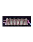Pulseira de pérolas rosa e brancas em estilo árabe