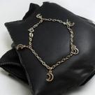 Pulseira De Prata 925 Com Detalhes de Lua 18cm