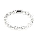 Pulseira de prata 925 feminina rommanel elo oco oval torcido 18 cm 850043 Pulseira de prata 925 feminina rommanel elo oco oval torcido 18 cm 850043
