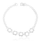 Pulseira de Prata 925 Flores