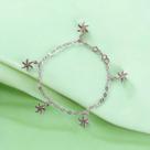 PULSEIRA DE PRATA 925 Original em Formato de Sol Estrela 19cm