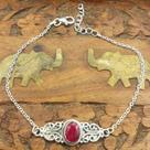 Pulseira de Prata 925 Rubi Charms