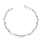 Pulseira De Prata 925 Trançada Feminina 18cm