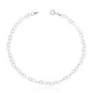 Pulseira de Prata Elo Corações Pulseira de Prata Elo Corações