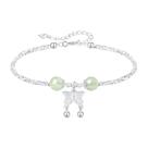 Pulseira de prata esterlina 925 com prehnite para mulheres