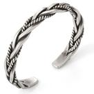 Pulseira de prata esterlina 925, corda torcida, estilo tailandês, masculino