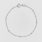 Pulseira de Prata Infantil Bolinha 2.0mm 14cm