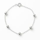 Pulseira De Prata Legitima 925 Com Bolinha Delicada Original