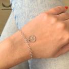 Pulseira de Prata Paz 18cm