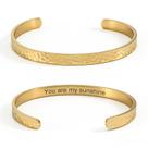 Pulseira de punho cusurlove Inspirational Bible Verse em ouro 18K