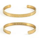 Pulseira de punho cusurlove Inspirational Bible Verse em ouro 18K