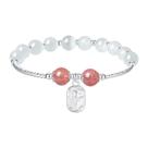 Pulseira de quartzo morango e olho de gato branco para mulheres Pulseira de quartzo morango e olho de gato branco para mulheres