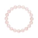 Pulseira de quartzo rosa para mulheres com 10-11 mm Starlight Moissanite