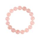 Pulseira de quartzo rosa para mulheres com contas rosa de 11-12 mm