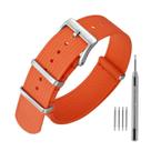 Pulseira de relógio ANNEFIT Nylon 20 mm à prova d'água com fivela prateada