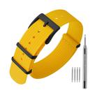 Pulseira de relógio ANNEFIT Nylon 22 mm impermeável com fivela preta